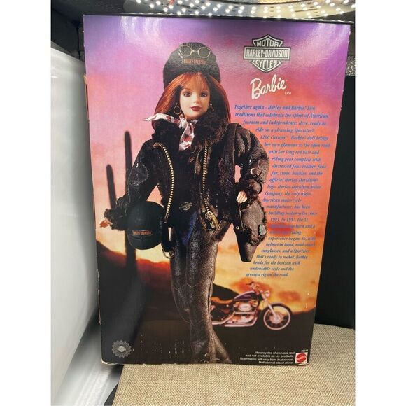 NEW Harley Davidson MC Red Head Barbie Doll Leather Jacket & Chaps 20441… - Picture 2 of 8